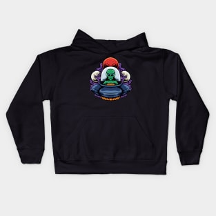 Alien And The Planets Kids Hoodie